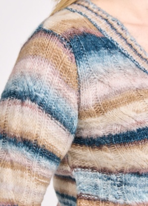 Mudflower Space Dye Cable Cardigan